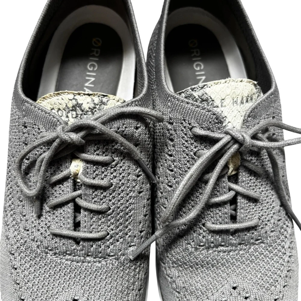 Women's Cole Haan OriginalGrand Grey Stitchlite Oxfords 9.5